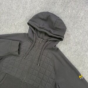 Ariat Rebar Mens Large Full Zip Quilted Hoodie Black Heavyweight Sweatshirt READ